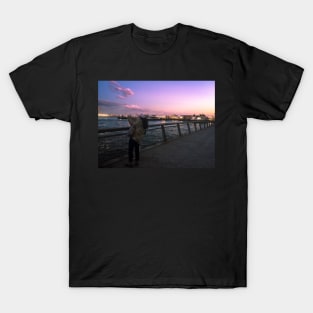 Sunset at Seaport, Manhattan, New York City T-Shirt